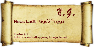 Neustadt Györgyi névjegykártya